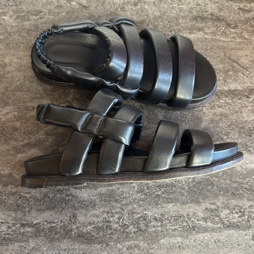 ERNESTO DOLANI Puff Leather Sandals.  size 37 - Picture 7 of 7